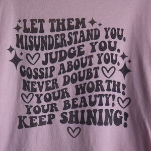 Pink Graphic Tee with Inspirational Text